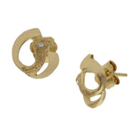 PENDIENTES ORO 18KL CIRCONITAS - 7x10MM