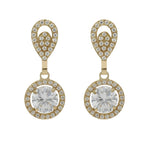 PENDIENTES ORO 18KL CIRCONITAS - 9x22MM