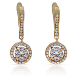 PENDIENTES ORO 18KL CIRCONITAS - 9x23MM