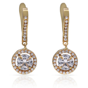 PENDIENTES ORO 18KL CIRCONITAS - 9x23MM