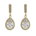 PENDIENTES ORO 18KL CIRCONITAS - 9x25MM