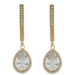 PENDIENTES ORO 18KL CIRCONITAS - 9x35MM
