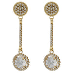 PENDIENTES ORO 18KL CIRCONITAS - 9x35MM