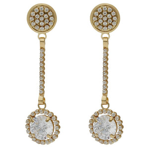 PENDIENTES ORO 18KL CIRCONITAS - 9x35MM