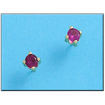 PENDIENTES ORO 18KL CRISOPAL ROJO 5X5
