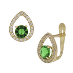 PENDIENTES ORO 18KL CRISOPAL VERDE