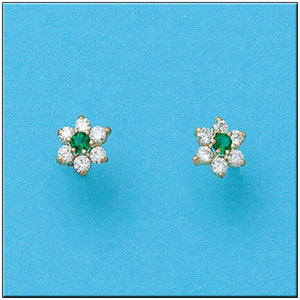 PENDIENTES ORO 18KL CRISOPAL VERDE