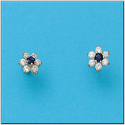 PENDIENTES ORO 18KL CRISOPAL ZAFIRO