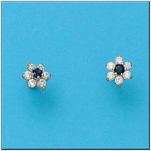PENDIENTES ORO 18KL CRISOPAL ZAFIRO