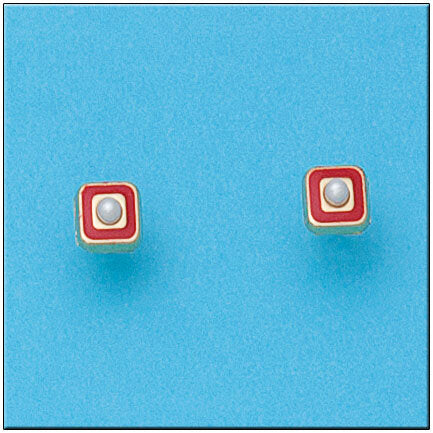 PENDIENTES ORO 18KL CUADRADOS