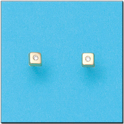 PENDIENTES ORO 18KL CUADRADOS 4X4
