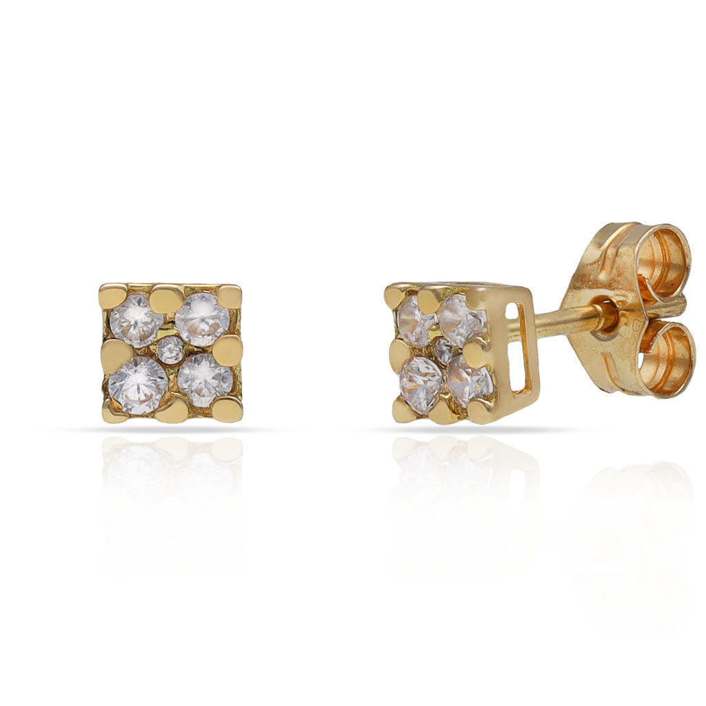 PENDIENTES ORO 18KL CUADRADOS - 5x5MM