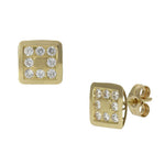 PENDIENTES ORO 18KL CUADRADOS - 7X7MM