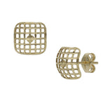PENDIENTES ORO 18KL CUADRADOS - 8MM
