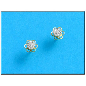 PENDIENTES ORO 18KL FLOR
