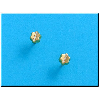 PENDIENTES ORO 18KL FLOR