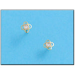 PENDIENTES ORO 18KL FLOR
