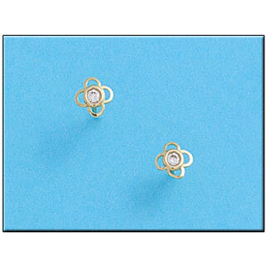PENDIENTES ORO 18KL FLOR