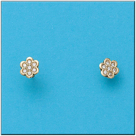 PENDIENTES ORO 18KL FLOR