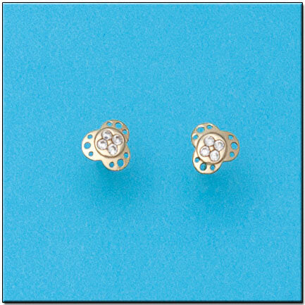 PENDIENTES ORO 18KL FLOR