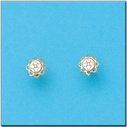 PENDIENTES ORO 18KL FLOR