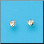 PENDIENTES ORO 18KL FLOR