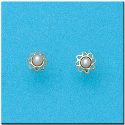 PENDIENTES ORO 18KL FLOR