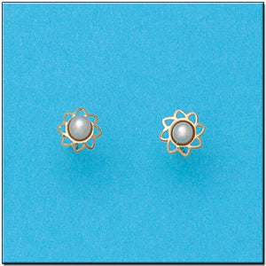 PENDIENTES ORO 18KL FLOR
