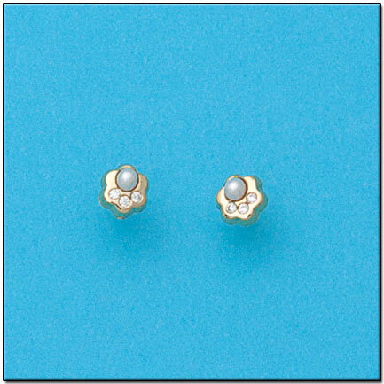 PENDIENTES ORO 18KL FLOR
