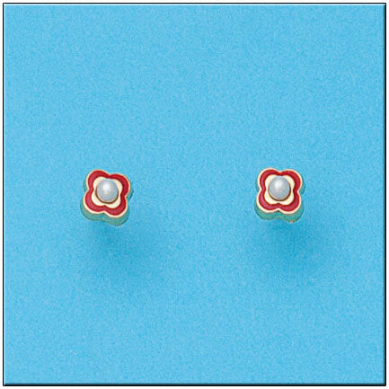 PENDIENTES ORO 18KL FLOR