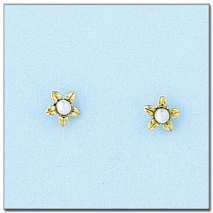 PENDIENTES ORO 18KL FLOR