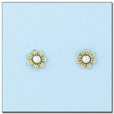 PENDIENTES ORO 18KL FLOR