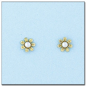 PENDIENTES ORO 18KL FLOR