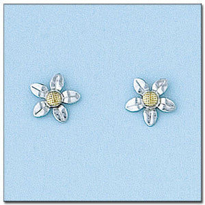 PENDIENTES ORO 18KL FLOR
