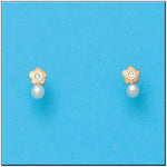 PENDIENTES ORO 18KL FLOR
