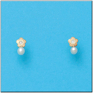 PENDIENTES ORO 18KL FLOR