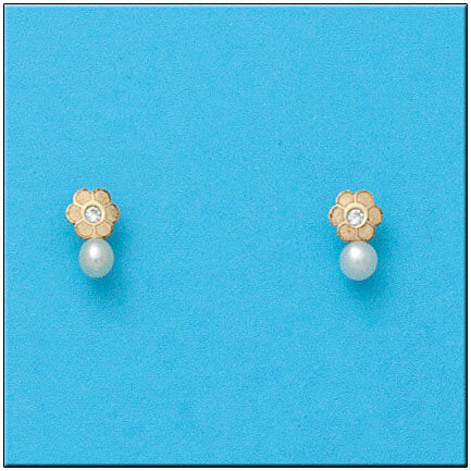 PENDIENTES ORO 18KL FLOR