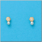 PENDIENTES ORO 18KL FLOR