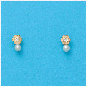 PENDIENTES ORO 18KL FLOR
