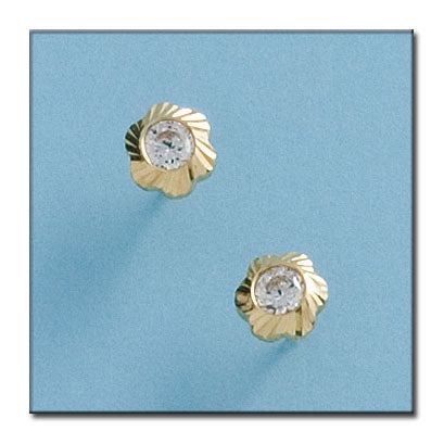 PENDIENTES ORO 18KL FLOR - 7MM