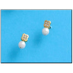 PENDIENTES ORO 18KL FLOR PERLA