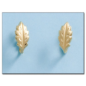 PENDIENTES ORO 18KL HOJA PEQUEÑA
