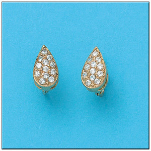 PENDIENTES ORO 18KL LAGRIMA CIRCONITAS