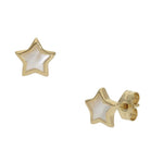 PENDIENTES ORO 18KL NACAR ESTRELLA - 5MM