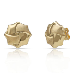 PENDIENTES ORO 18KL OCTOGONO NUDO - 12MM