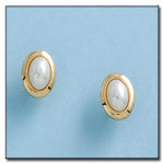 PENDIENTES ORO 18KL PERLA 7X9MM