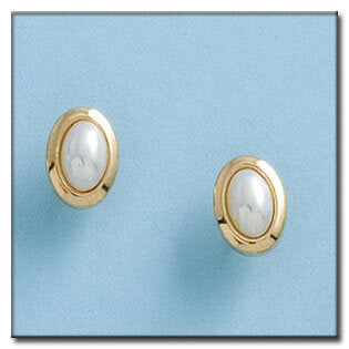 PENDIENTES ORO 18KL PERLA 7X9MM
