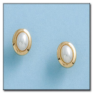 PENDIENTES ORO 18KL PERLA 7X9MM