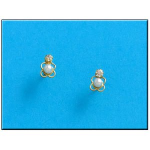 PENDIENTES ORO 18KL PERLAS