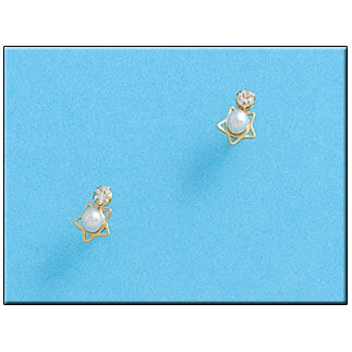 PENDIENTES ORO 18KL PERLAS